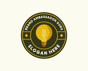 Light Bulb Badge logo design