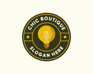 Light Bulb Badge logo design