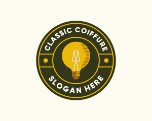 Light Bulb Badge logo design