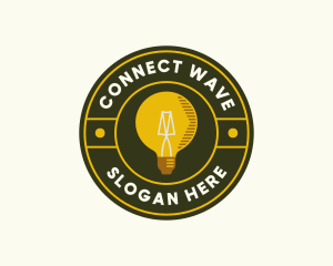 Light Bulb Badge logo design