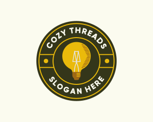 Light Bulb Badge logo design