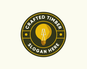 Light Bulb Badge logo design