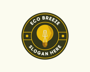 Light Bulb Badge logo design