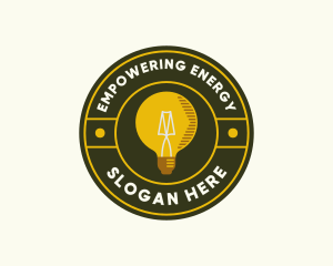 Light Bulb Badge logo design