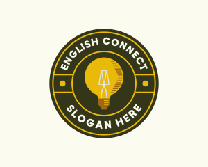 Light Bulb Badge logo design