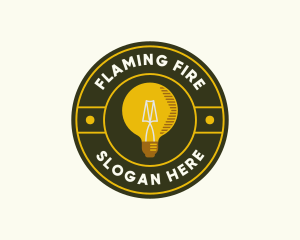 Light Bulb Badge logo design