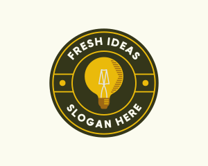 Light Bulb Badge logo design
