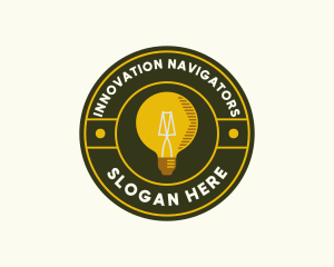 Light Bulb Badge logo design