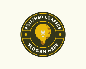 Light Bulb Badge logo design