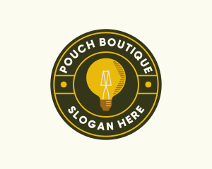 Light Bulb Badge logo design