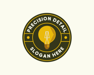 Light Bulb Badge logo design