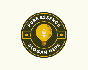 Light Bulb Badge logo design