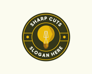 Light Bulb Badge logo design