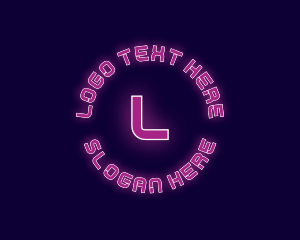 Tech Cyber Neon Lights logo