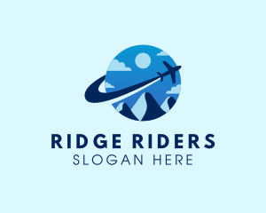 Plane Mountain Trip  logo design