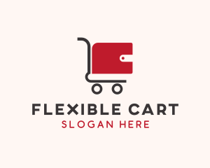 Wallet Shopping Cart logo design