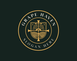 Grape Vineyard Farm  logo design