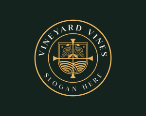 Grape Vineyard Farm  logo design
