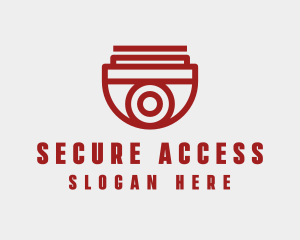 Red Security Camera logo design