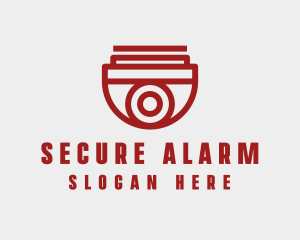 Red Security Camera logo design