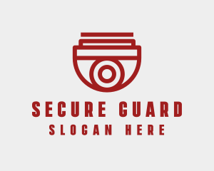 Red Security Camera logo design