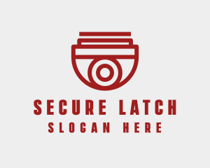 Red Security Camera logo design