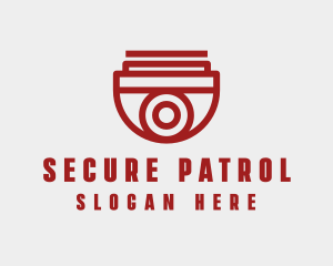 Red Security Camera logo design