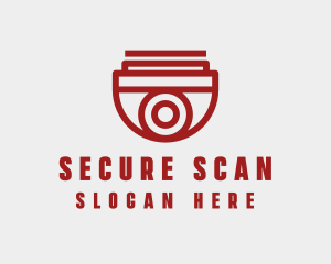 Red Security Camera logo design