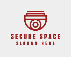 Red Security Camera logo design