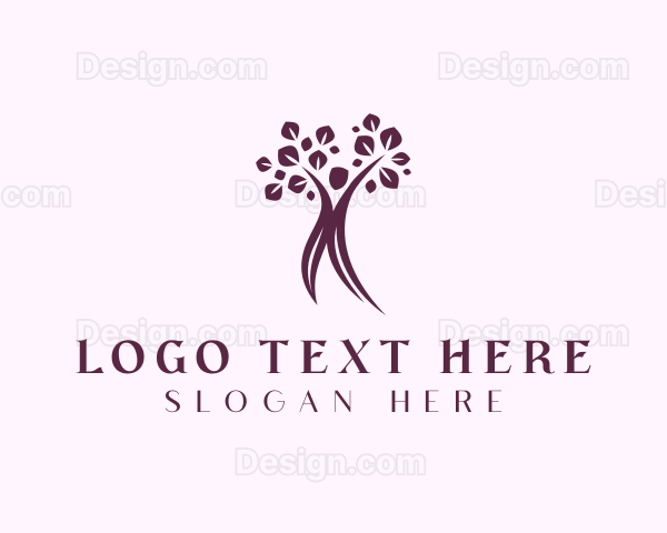 Feminine Wellness Woman Tree Logo