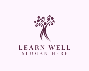 Feminine Wellness Woman Tree logo design