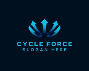 Arrow Moving Cycle logo design