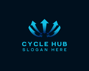 Arrow Moving Cycle logo design