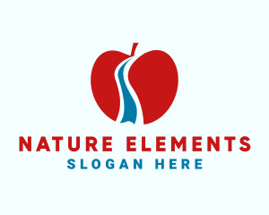 Natural Water Apple  logo design