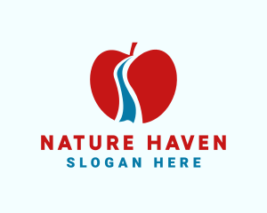 Natural Water Apple  logo design