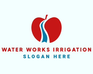 Natural Water Apple  logo design