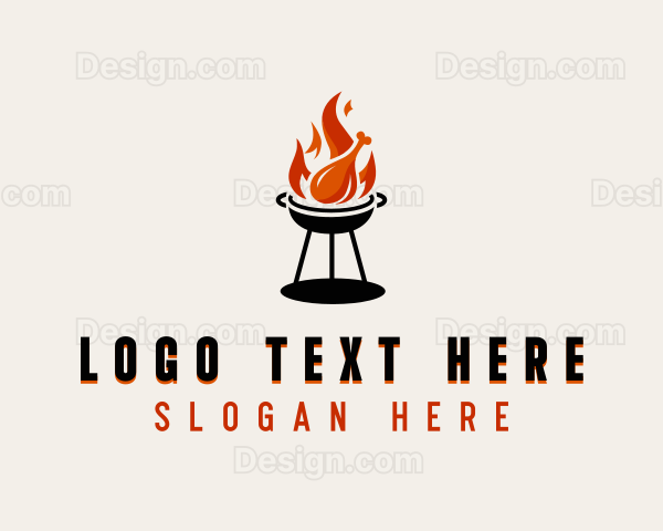 BBQ Flame Chicken Logo