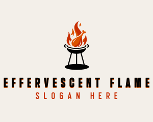 BBQ Flame Chicken logo design