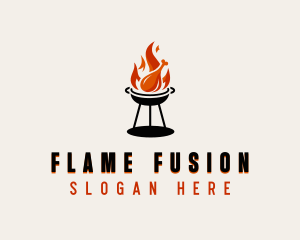 BBQ Flame Chicken logo design