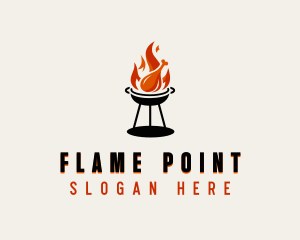 BBQ Flame Chicken logo design