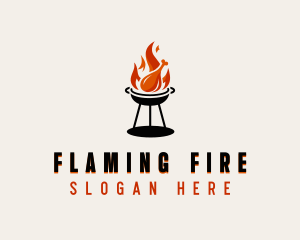 BBQ Flame Chicken logo design