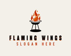 BBQ Flame Chicken logo design