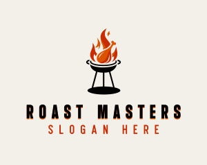 BBQ Flame Chicken logo design