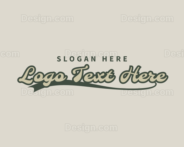 Casual Script Banner Logo