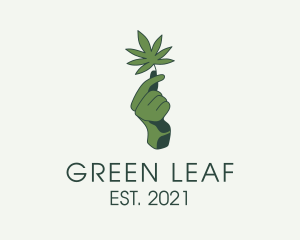 Green Hand Cannabis  logo design