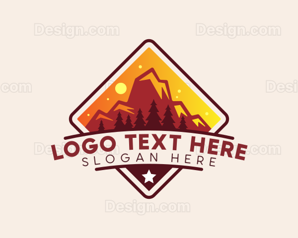 Mountain Peak Hiking Logo