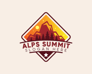 Mountain Peak Hiking logo design