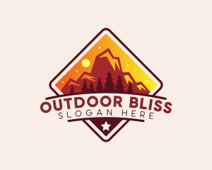 Mountain Peak Hiking logo design