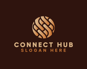 Weave Connect Globe logo design