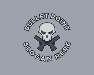 Pistol Guns Skull logo